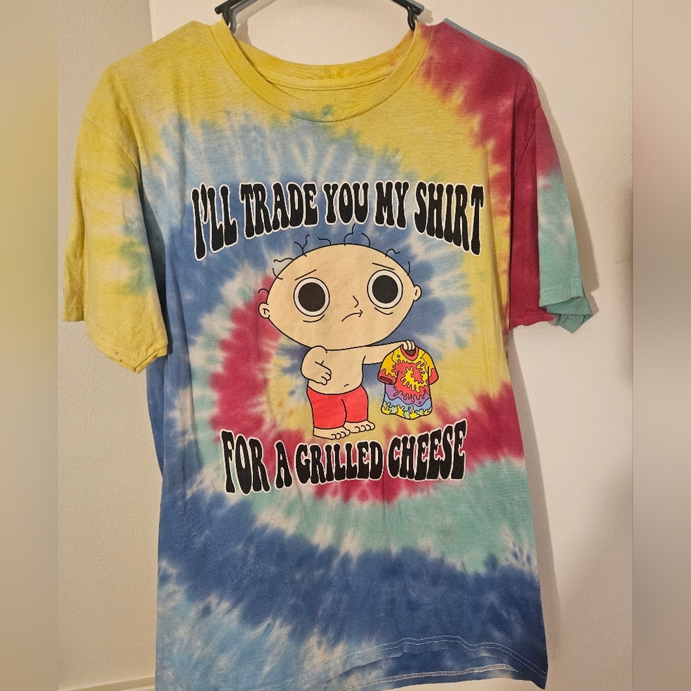 Ripple Junction Tie-Dye Grilled Cheese Graphic Tee